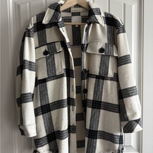 GB Black and White Plaid Jacket